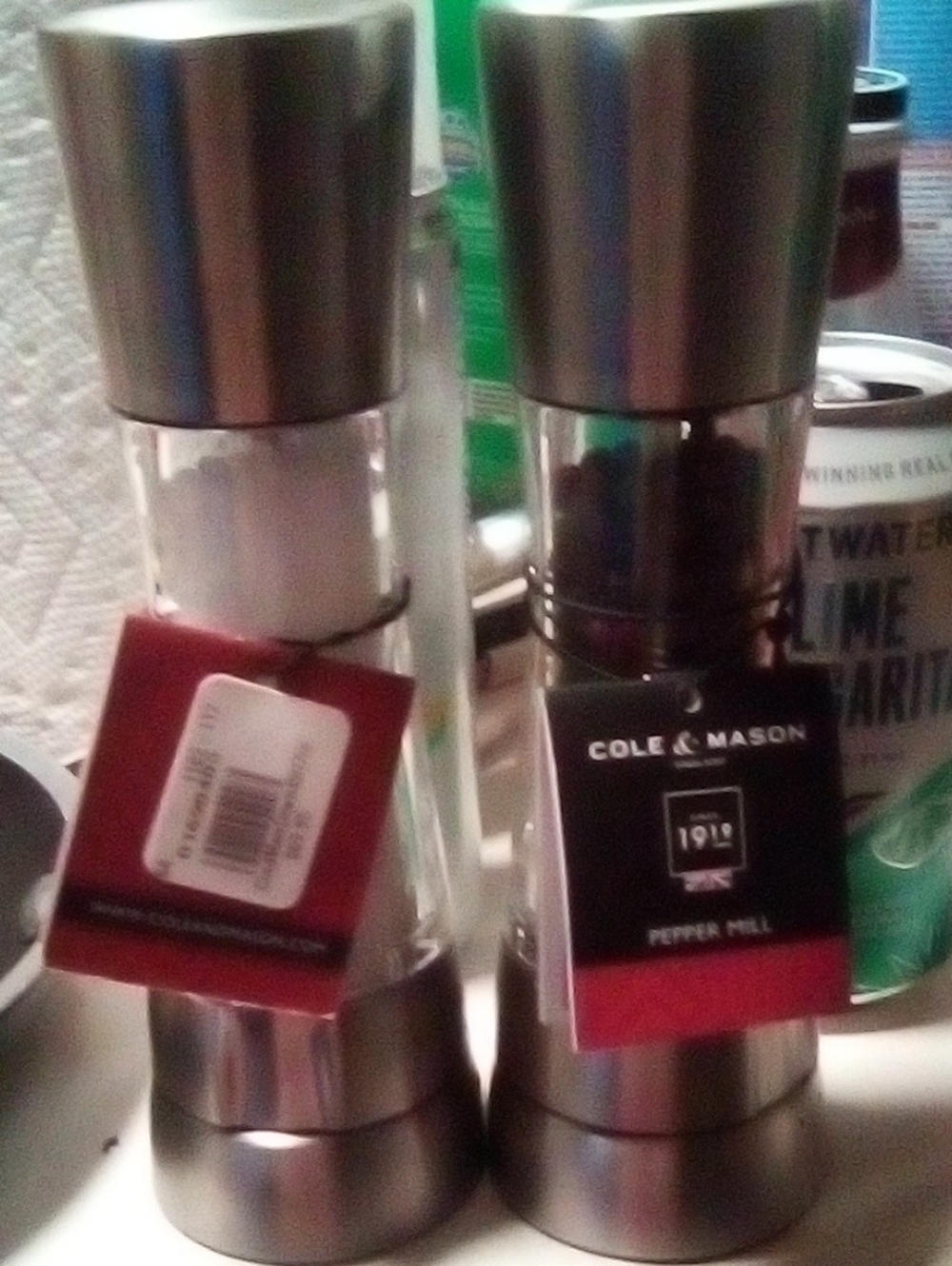 Stainless Steel Pepper and Salt Mill Set - Silver